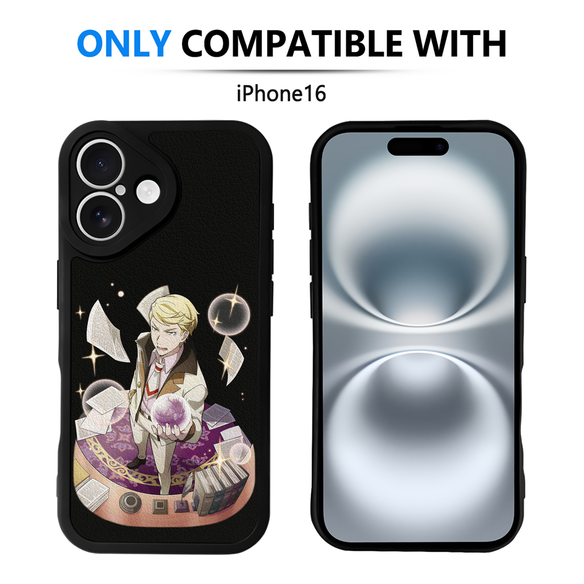 （画像用） 文豪ストレイドッグス Bungo Stray Dogs 【iPhone 16シリーズ対応】シリコンスマホケース（レザー調） 材質：シリコン